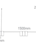 Sigo 7x7W MR16 GU10 110-240V negru-alama L=1500mm