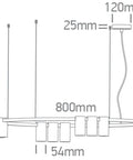 Sigo RD 10x7W MR16 GU10 110-240V negru-alama