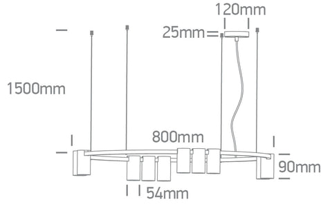 Sigo RD 10x7W MR16 GU10 110-240V negru-alama