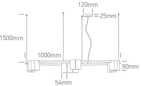 Sigo RD 15x7W MR16 GU10 110-240V negru