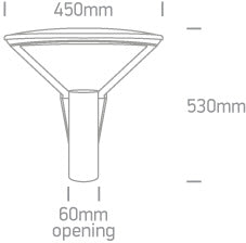 Marbella LED 25-75W max.8250lm CCT IP66 IK08 110-240V