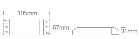 Alimentare LED 20-150W 24VDC IP20 230V TRIAC reglabil