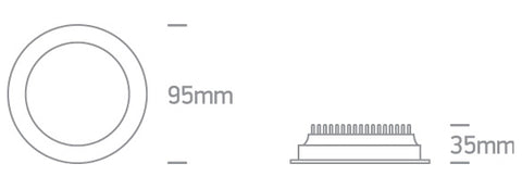 Tilo 10 LED 10W 850lm 3K/4K/6K CRI80 IP44 UGR19 230V alb
