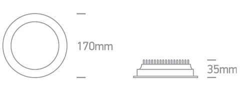 Tilo 10 LED 24W 2000lm 3K/4K/6K CRI80 IP44 UGR19 230V alb