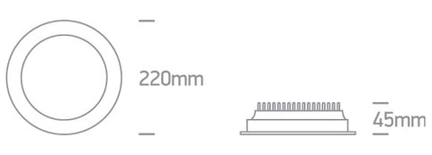 Tilo 10 LED 30W 2500lm 3K/4K/6K CRI80 IP44 UGR19 230V alb