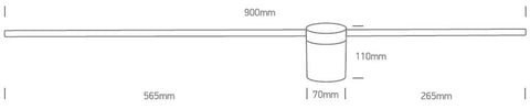 Stick II LED 15W 1200lm 930 IP20 230V negru