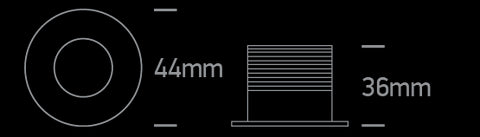 Dron LED 3W 300lm 930 IP20 36° 230V Dimm alb