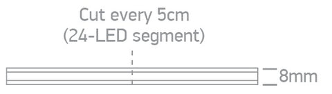 Marra COB Strip 10W/m Chihlimbar 2000K IP20 24VDC Dimm 5m