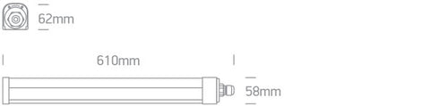 Momos 15W 1725lm 3K/4K/6K CRI80 230V IP66 IK08 610mm