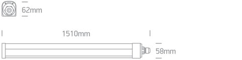 Momos 50W 5750lm 3K/4K/6K CRI80 230V IP66 IK08 1510mm