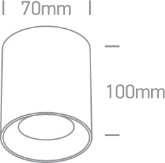 Kirsten 10W GU10 IP20 100-240V alb