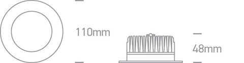 Aline-M LED 13W 950lm 3K/4K/5K CRI80 IP54 230V 90° alb