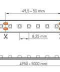 LED Flexstrip 48 Green IP43, 485lm/m, 10W/m L=5m,24VDC