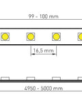 FS 72, CLW, Ra=90+, 17,5W/m, 1080lm/m, 24VDC, IP44, l=5m