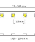 LED Flexstrip 72 UWW IP43, RA90+,820lm/m,12W/m L=5m,24VDC