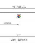 Bandă led RGB 36 100% Mix, 7W/m, 215lm/m, 12VDC, IP43, l=5m