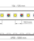 LED Strip 115 RGB-WW IP43,RA90+,885lm/m,12W/m L=5m, 24VDC