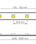 FS 60, UWW, Ra=90+, 14W/m, 890lm/m, 24VDC, IP44, l=5m