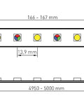 FS 86, RGB-CLW, Ra=90+, 11W/m, 730lm/m, 24VDC, IP44, l=5m