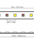 FS 86, RGB-HW, Ra=90+, 11W/m, 890lm/m, 24VDC, IP44, l=5m