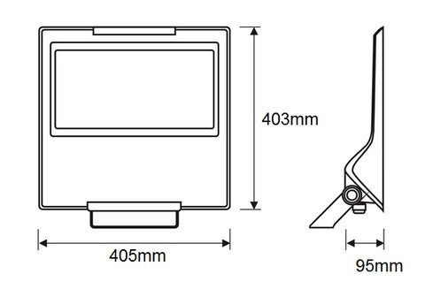 FORCA LED 158W 19350lm/740 ECG IP65 asymmetric gray