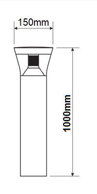 Avenida Pole LED 10W 910lm 740 IP66 IK09 1000mm grafit