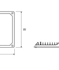 ARKTUR SQARE LED ECO 158W 22300lm/840 ECG IP65 100° gri