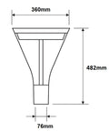AVENIDA LED 25W 3000lm 3000K rotationally symmetric, grey