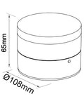 Zelda LED Round Large 12W 740lm 3000K ECG IP54 antracit