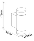 Vida LED Wall Up/Down 11,5W 560lm 3000K ECG IP54 antracit