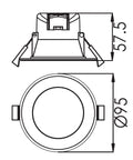 SEGON ECO 7W Tri white 3K, 4K, 6K 230V 90°, EVG, alb
