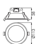 SEGON ECO 9W Tri white 3K, 4K, 6K 230V 90°, EVG, alb