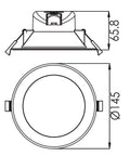 SEGON ECO 14W Tri white 3K, 4K, 6K 230V, 90°, EVG, alb