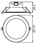 SEGON ECO 17W Tri white 3K, 4K, 6K 230V 90°, EVG, alb