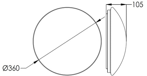 KARO II, E27 max. 2x20W, 230V, 120°