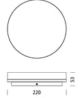 ELEGANCE Round 2 EVOlution 15W/10W 3K/4K Sensor IP54 white
