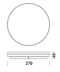 ELEGANCE Round 3 Evolution 24/18/10W 3K/4K Sensor IP54 alb