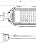 Park LED 50W 5500lm 4000K IP65, IK08 asimetric gri