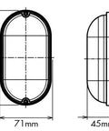 OVALIS LED 5W 3000K 500lm, opal IP65 opal, alb