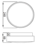 Stella E27 1x25W IP65 IK10 alb