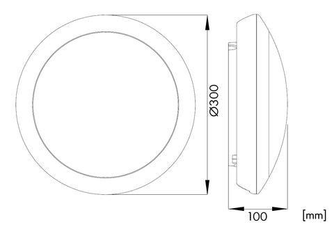 LEILA LED 300 20W 3000/4000K 230V IP65 alb