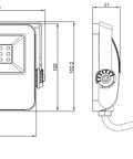 Capri LED Basic 10W 1200lm 4000K simetric IP65 negru