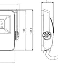 Capri LED Basic 10W 1200lm 3000K simetric IP65 negru