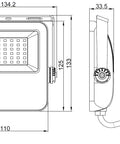 CAPRI LED Basic 30W 3600lm 3000K simetric IP65 negru