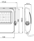 Capri LED Basic 50W 6000lm 4000K simetric IP65 negru