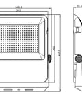 Capri LED Basic 200W 24000lm 4000K IP65 simetric negru
