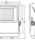 CAPRI LED Basic 100W 12000lm 3000K simetric IP65 negru