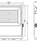 CAPRI LED Basic 200W 22000lm 3000K asimetric IP65 negru