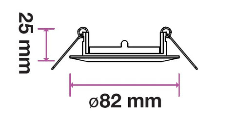 Recessed spot GU10 round, adjustable, iron, chrome
