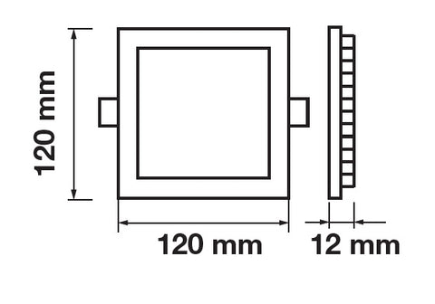 Downlight LED Premium Panel 6W - pătrat 3000K, 420lm, 120°